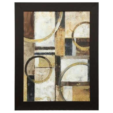 Contemporary Geometric Wall Art with Black Frame