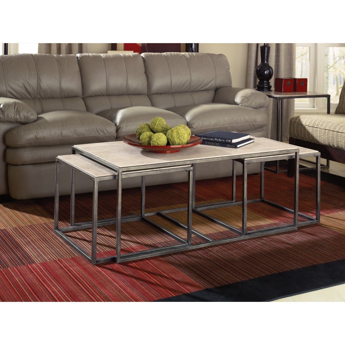 hammary coffee table with stools