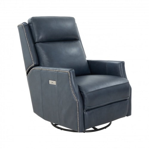 Transitional Power Swivel Glider Recliner with USB