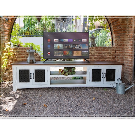 93&quot; 4-Door TV Stand