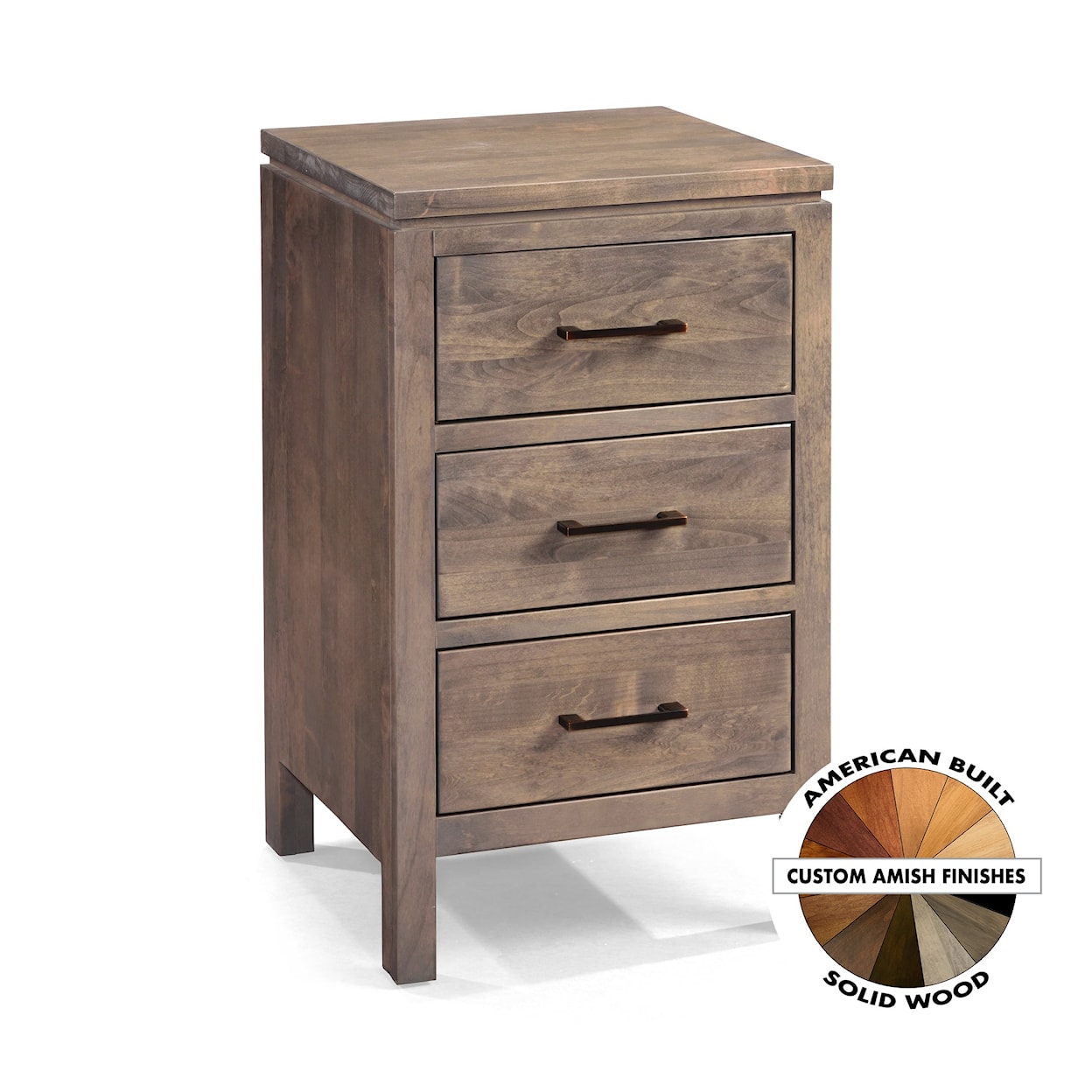 Archbold Furniture 2 West 3-Drawer Nightstand