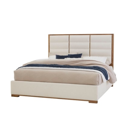 King Upholstered Panel Bed