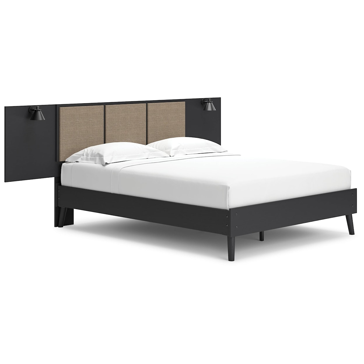 Benchcraft Charlang Queen Panel Platform Bed with 2 Extensions