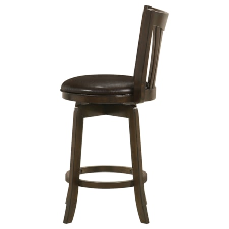 Lambert Wood Counter Height Swivel Bar Chair