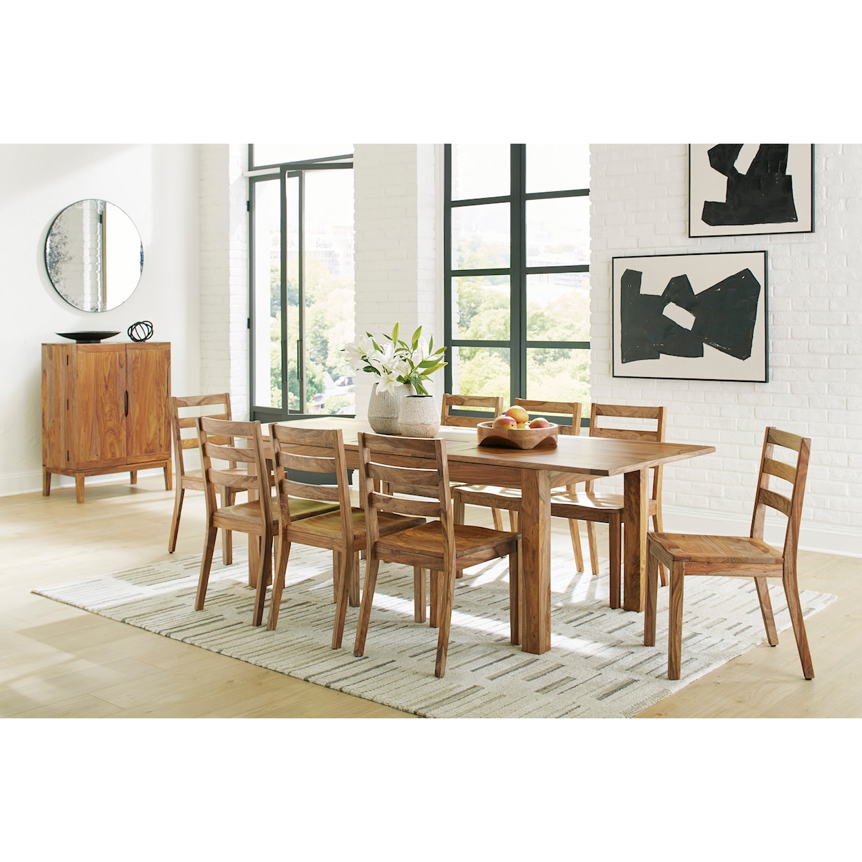 Ashley Furniture Signature Design Dressonni 9-Piece Dining Set
