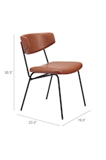 Zuo Charon Collection Contemporary Upholstered Dining Chairs