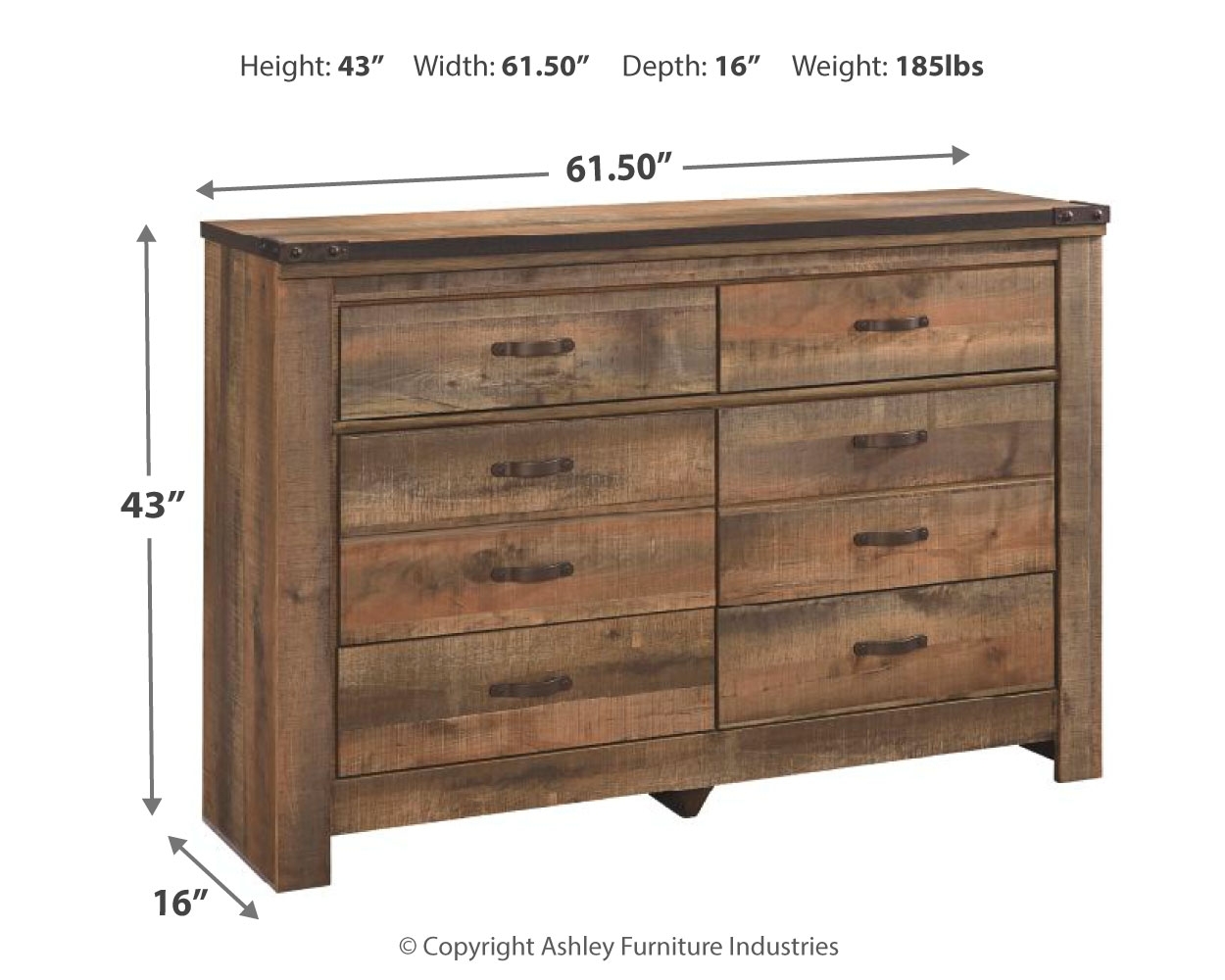 Signature Design by Ashley Trinell Six Drawer Dresser