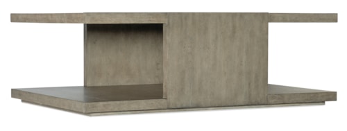 Casual Cocktail Table with Rounded Square Shape