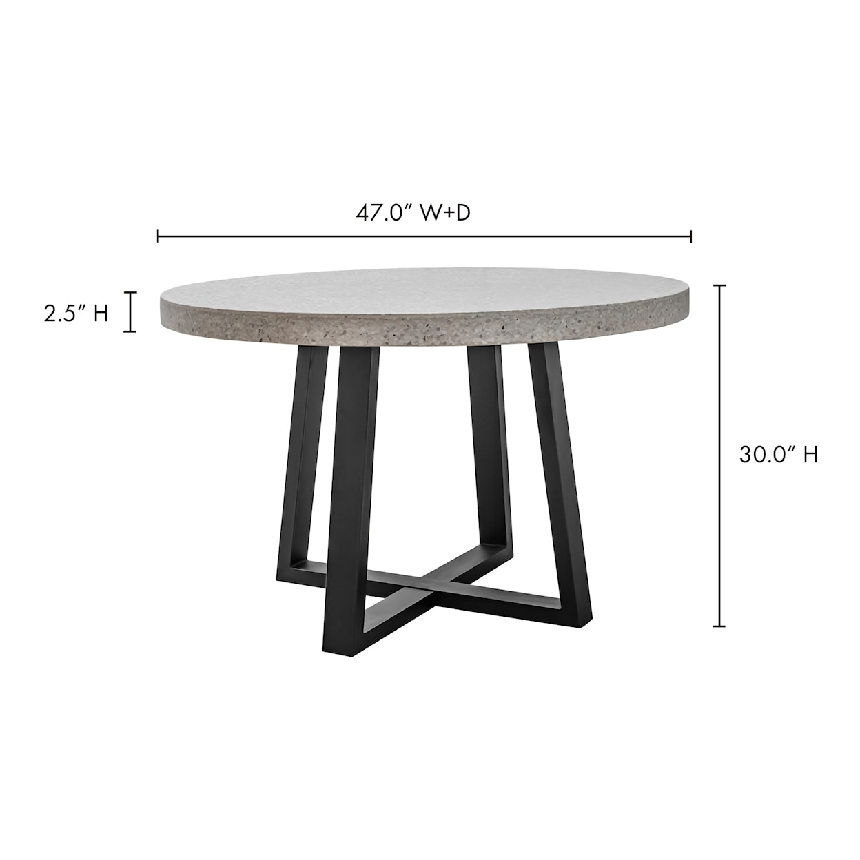Moe's Home Collection Vault Vault Dining Table White