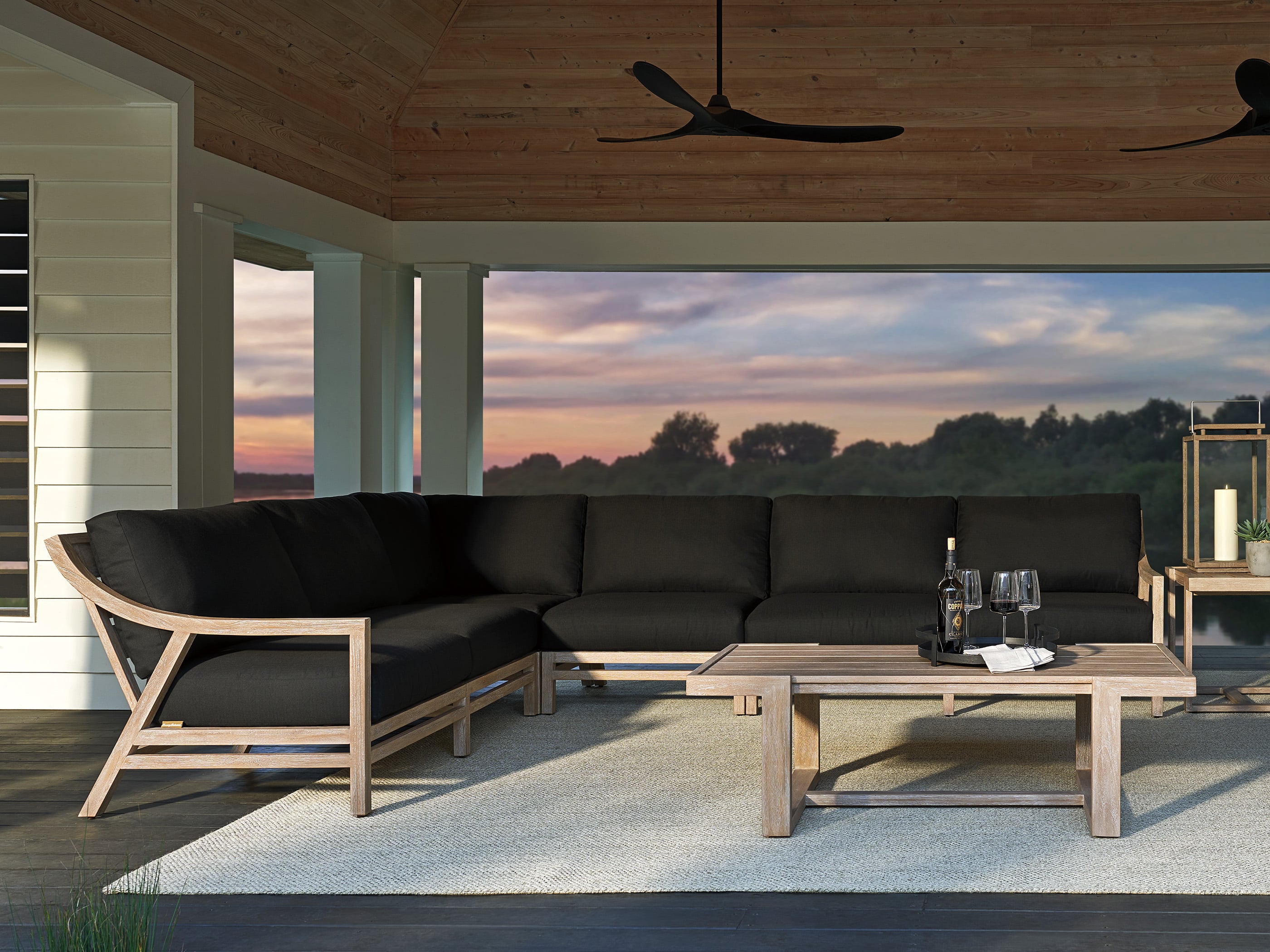 Tommy Bahama Outdoor Living Stillwater Cove 4-Piece Outdoor Sectional Sofa