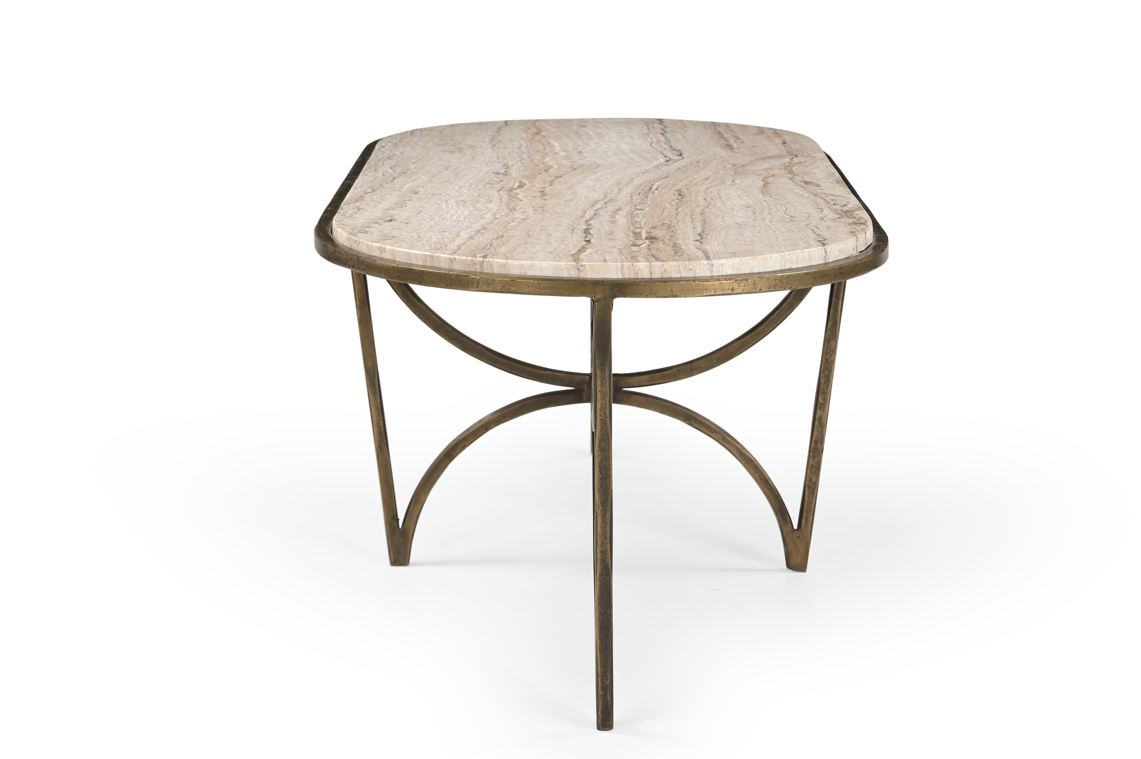 Furniture Classics Furniture Classics Oval Coffee Table with Marble Top