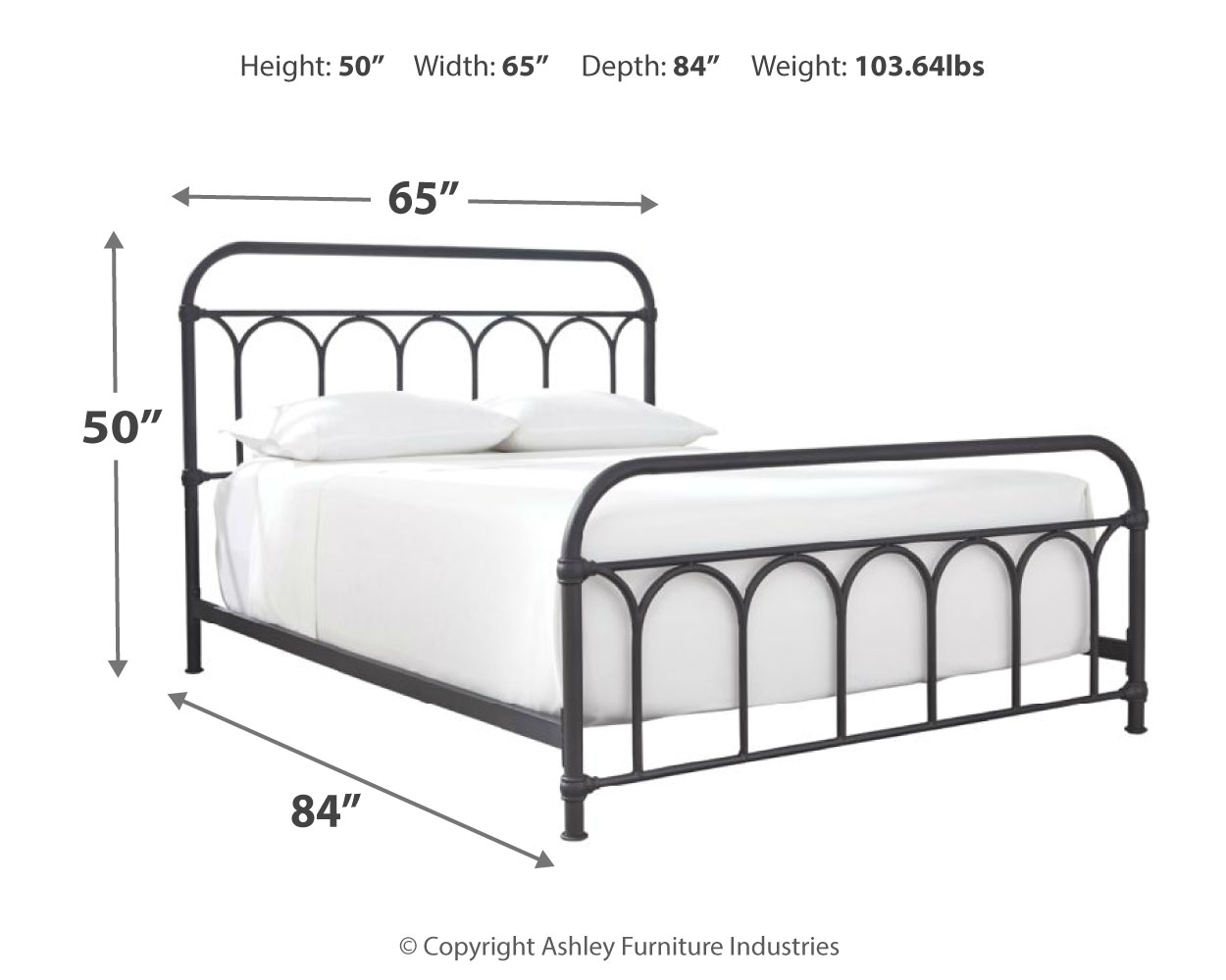 Faulkner Queen Metal Bed