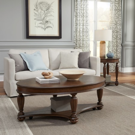 3-pc. Occasional Set with Oval End Tables
