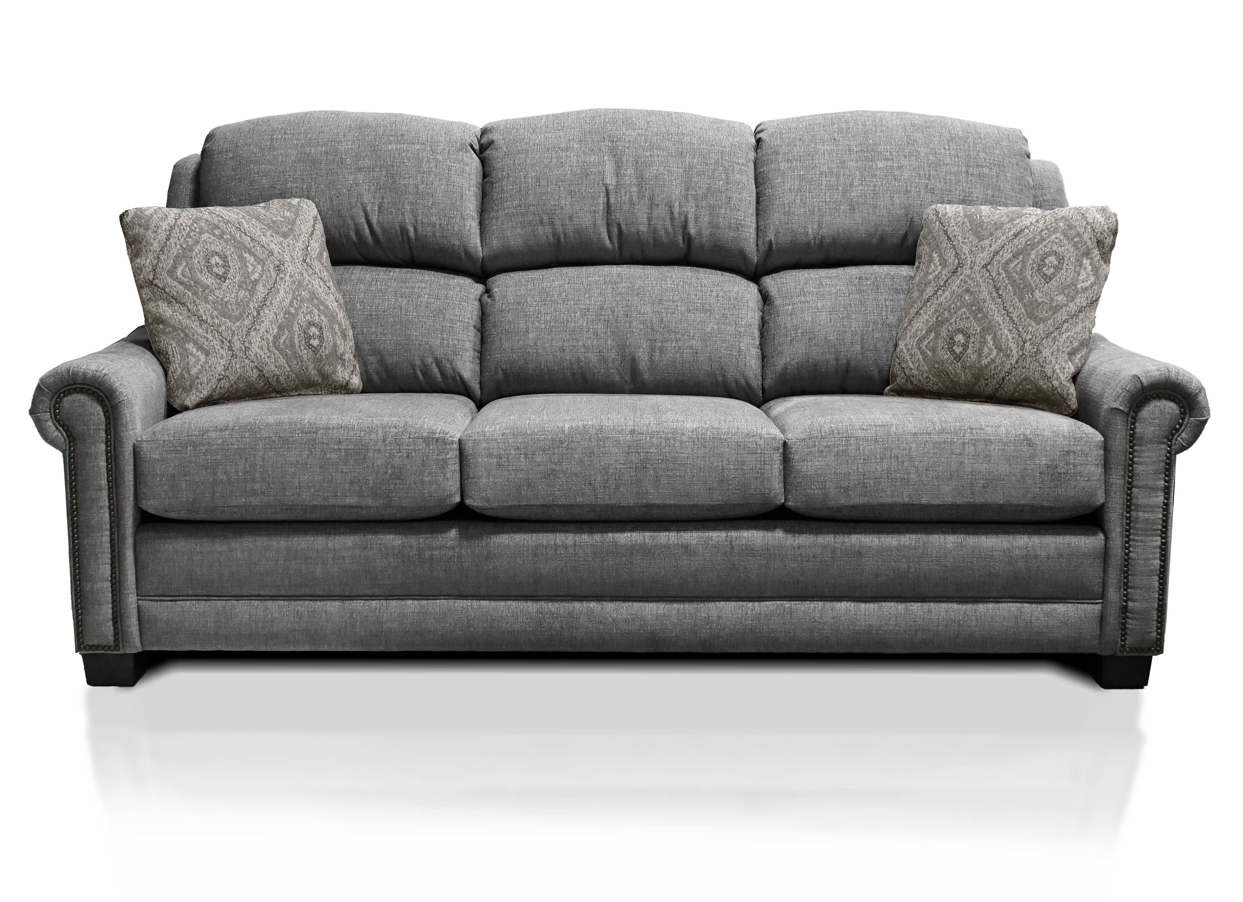 Bustle Back Sofa with Nails