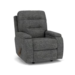 Swivel Glider Recliner with Channeled Back