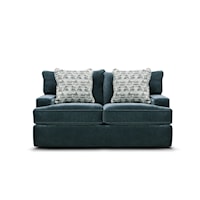 Casual Loveseat with Track Arms