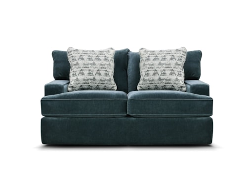 Casual Loveseat with Wide Track Arms