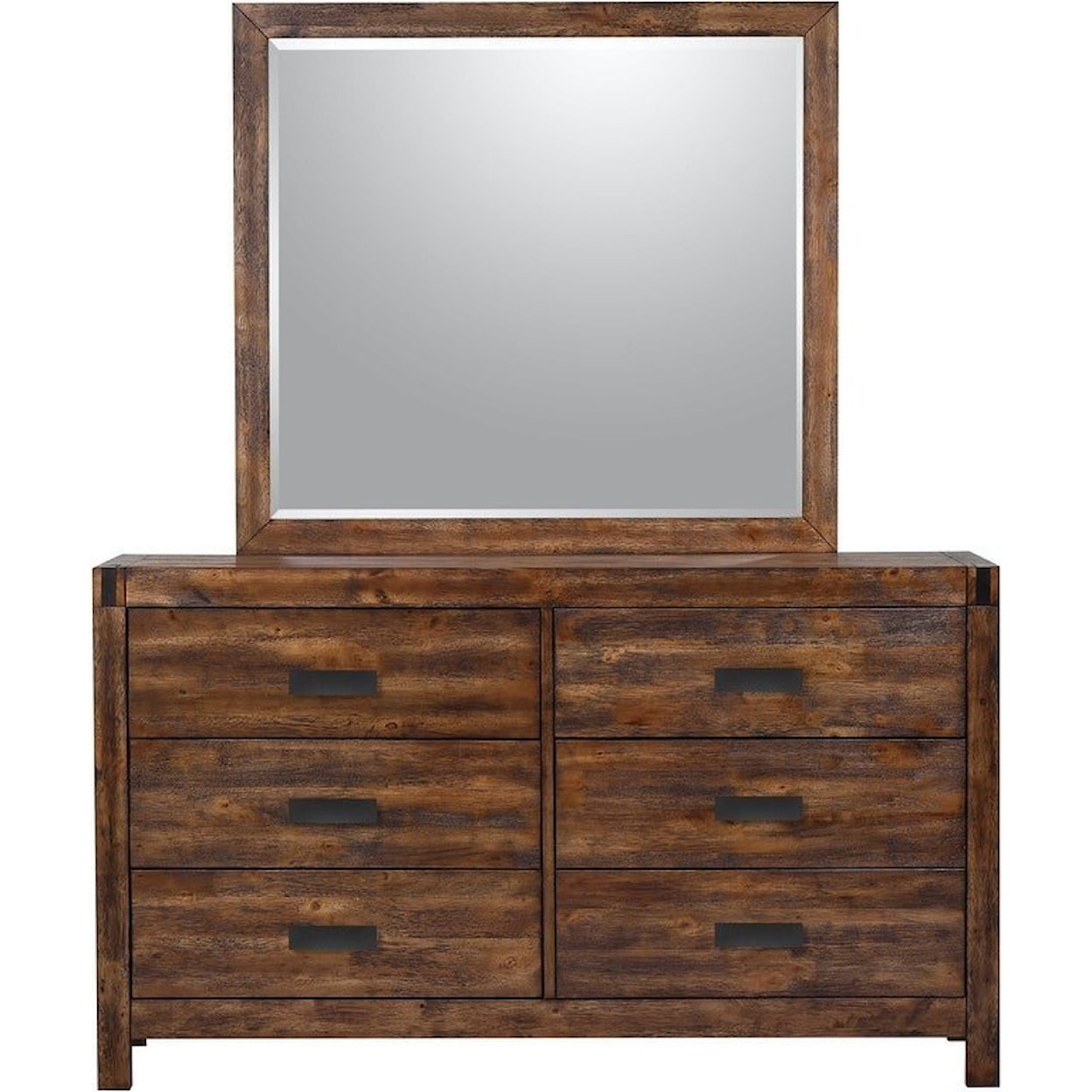 Elements International Warner Dresser and Mirror Set
