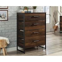 Industrial 4-Drawer Chest with Metal Frame