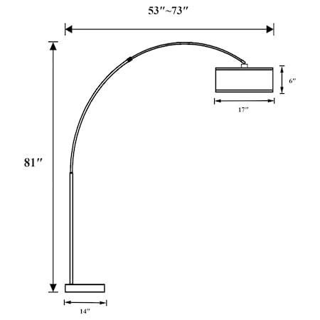 Kawke 81-inch Arched Drum Shade Floor Lamp