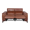 Prime Bergamo Dual-Power Leather Reclining Loveseat