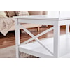 Milton Greens Stars Coffee Tables WHITE X-SIDE PANEL COFFEE TABLE | WITH BOTTO