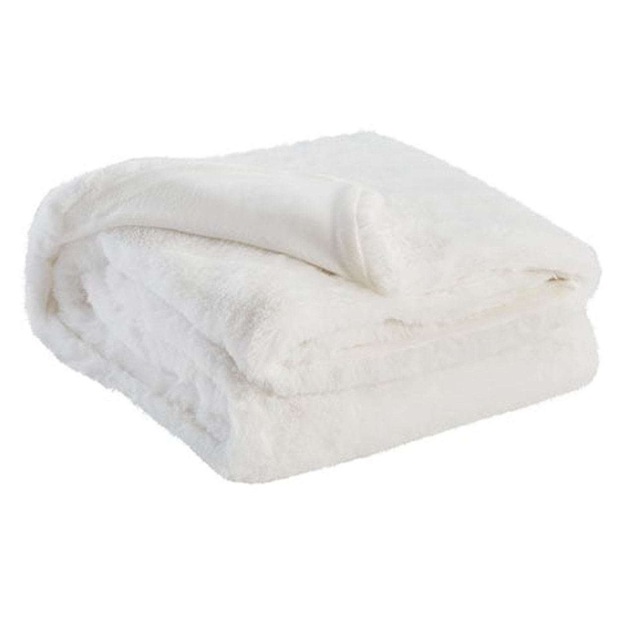 Michael Alan Select Gariland Gariland White Faux Fur Throw