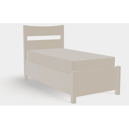 Twin XL Footboard Storage Plank Bed