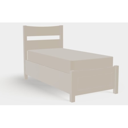 Twin XL Footboard Storage Plank Bed