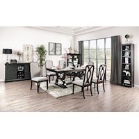 Transitional 7-Piece Dining Table Set