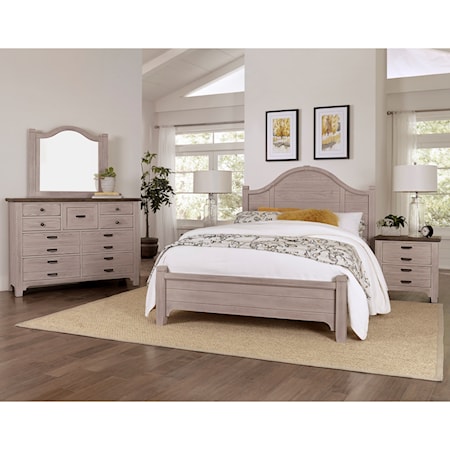 9-Drawer Dresser and Arched Mirror Set