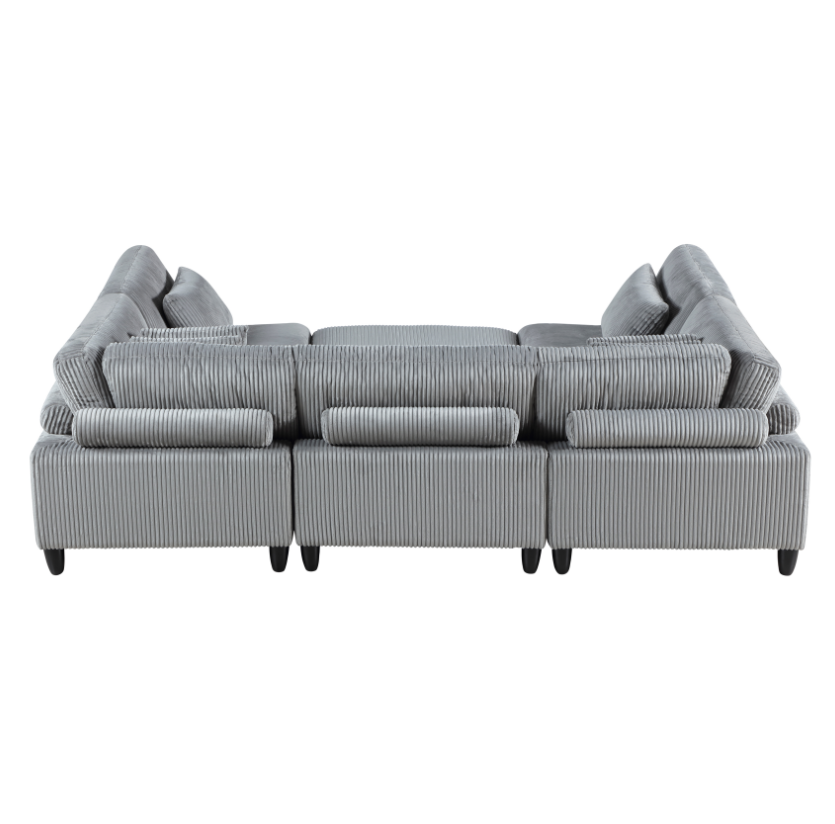 5-Piece Sectional Sofa with Ottoman