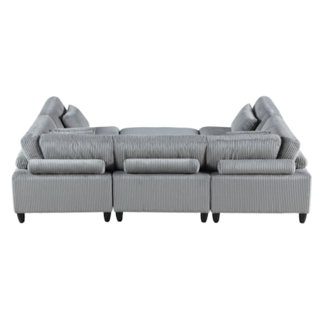 5-Piece Sectional Sofa with Ottoman