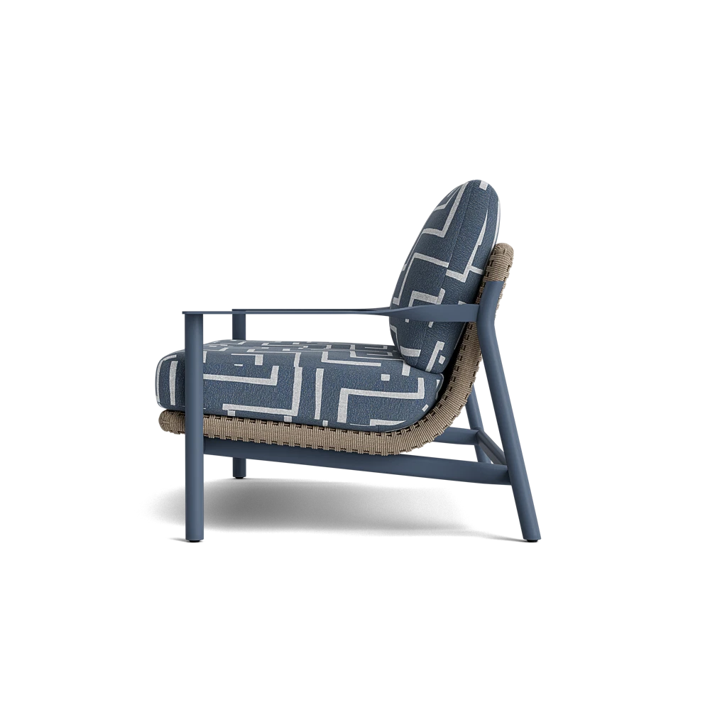 Modern Cushioned Woven Loveseat