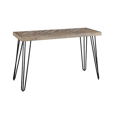 Industrial Sofa Table with Hair Pin Legs  