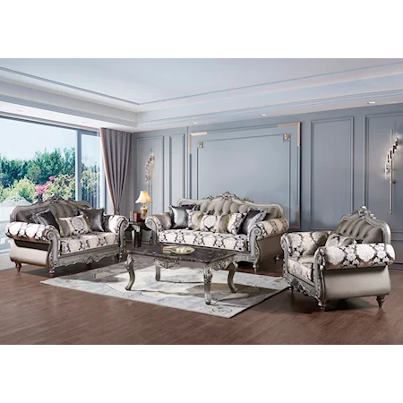 Traditional 3-Piece Living Room Set