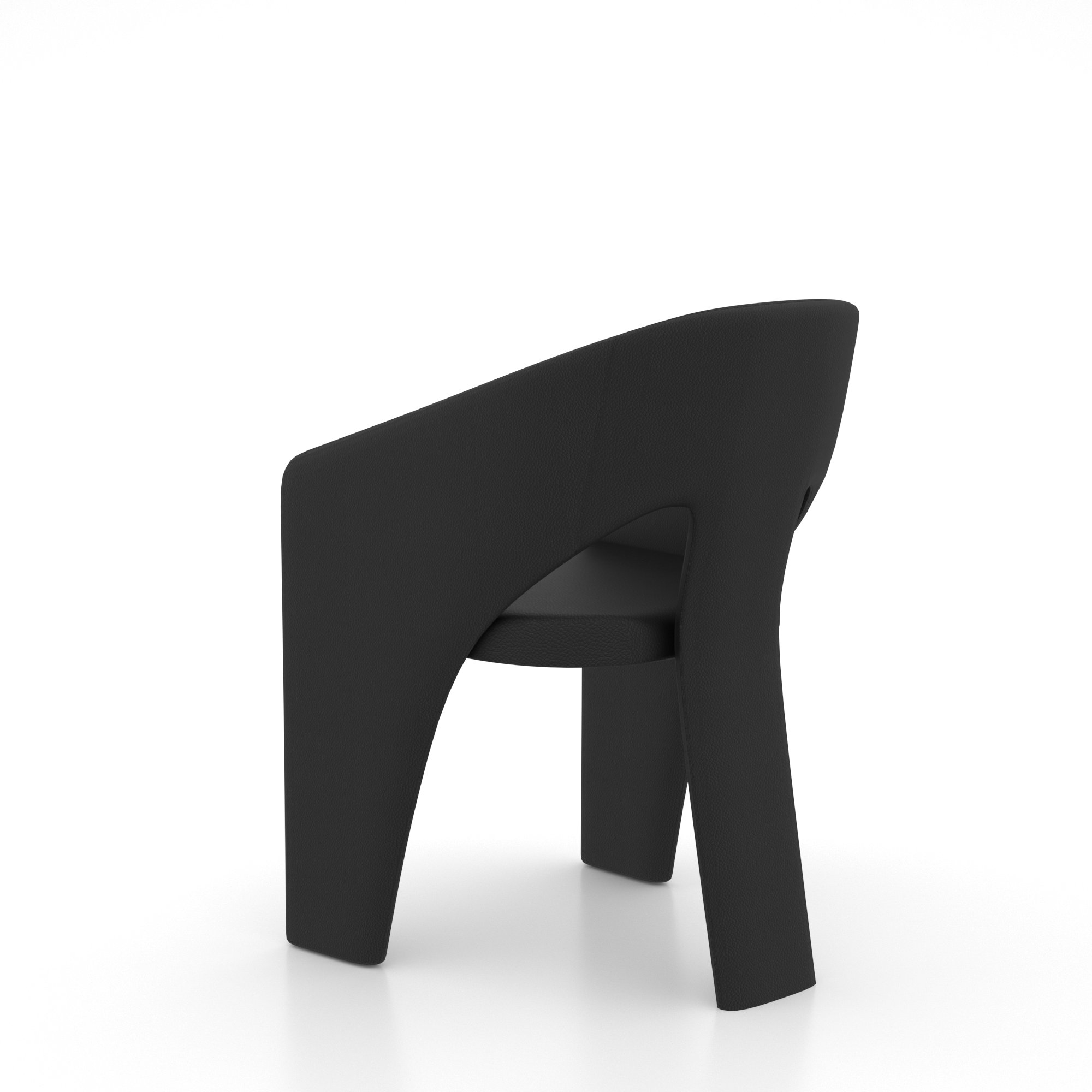 Canadel Modern Leather Three-Leg Dining Chair