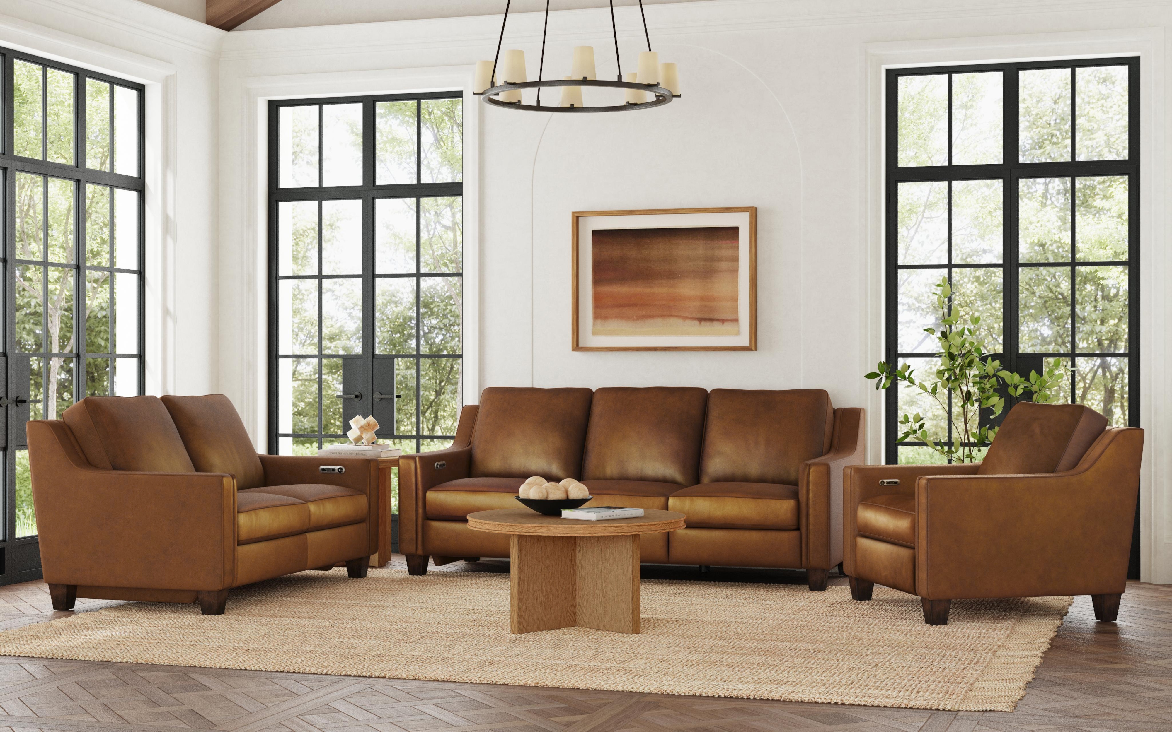 Flexsteel Finley Leather Power Inclining Loveseat