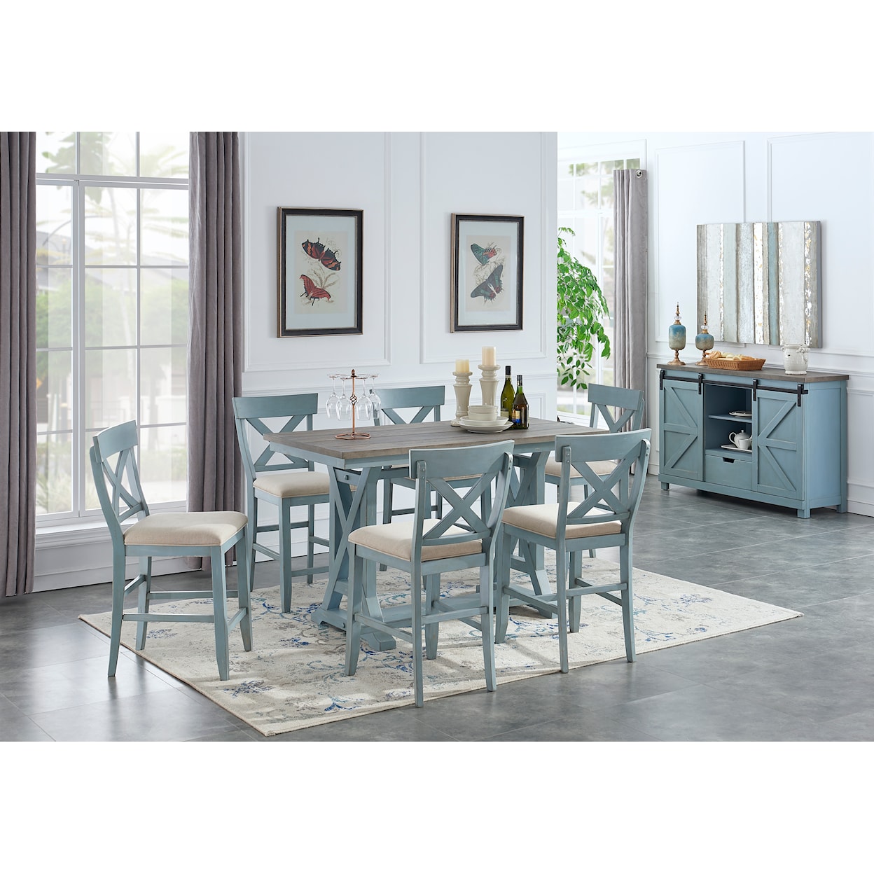 Carolina Accent Bar Harbor Counter-Height Dining Chair
