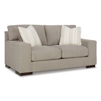Contemporary Loveseat with Reversible Cushions