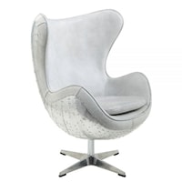 Industrial Accent Chair with Swivel