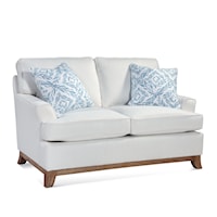 Contemporary Loveseat with Flare Tapered Arms