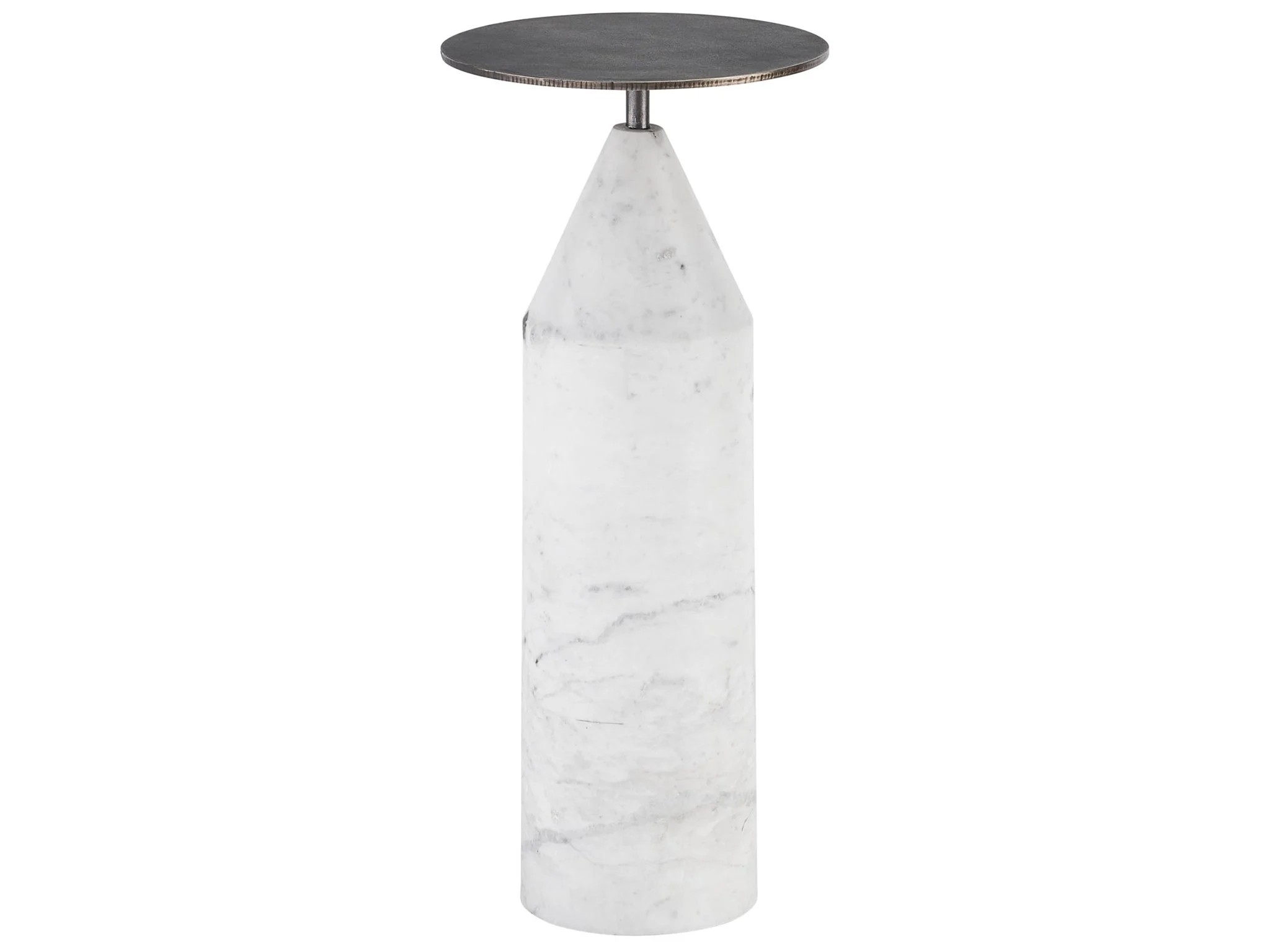 Martini side table with 2024 white marble base