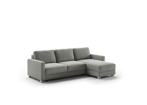 Transitional Queen Sectional Sleeper with Reversible Chaise
