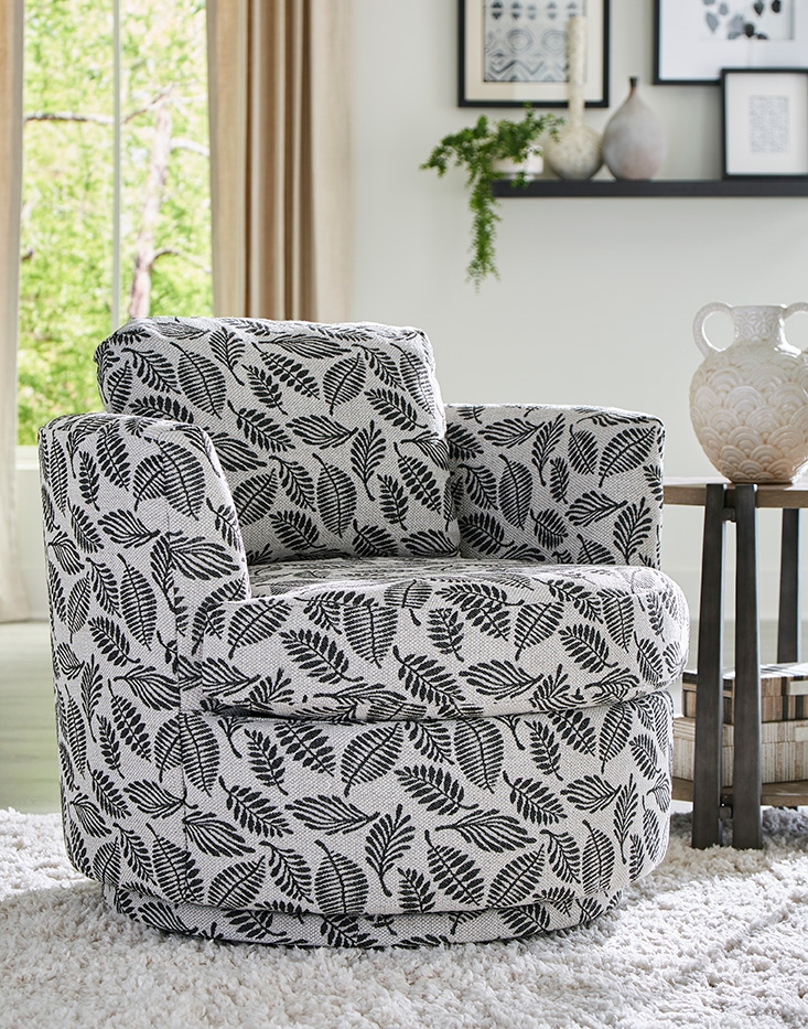 Swivel Barrel Accent Chair