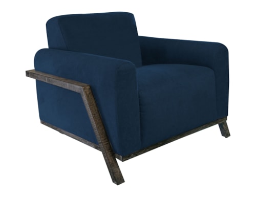 Contemporary Armchair with Throw Pillow