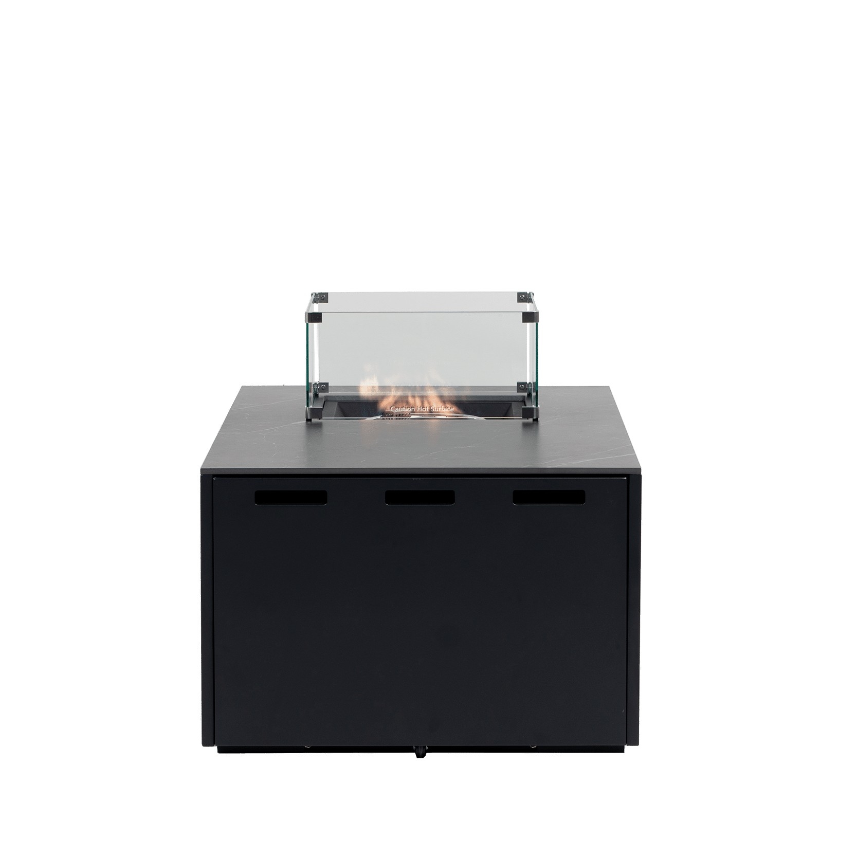50" Rect. Sintered Stone-Top Fire Pit w/Lid