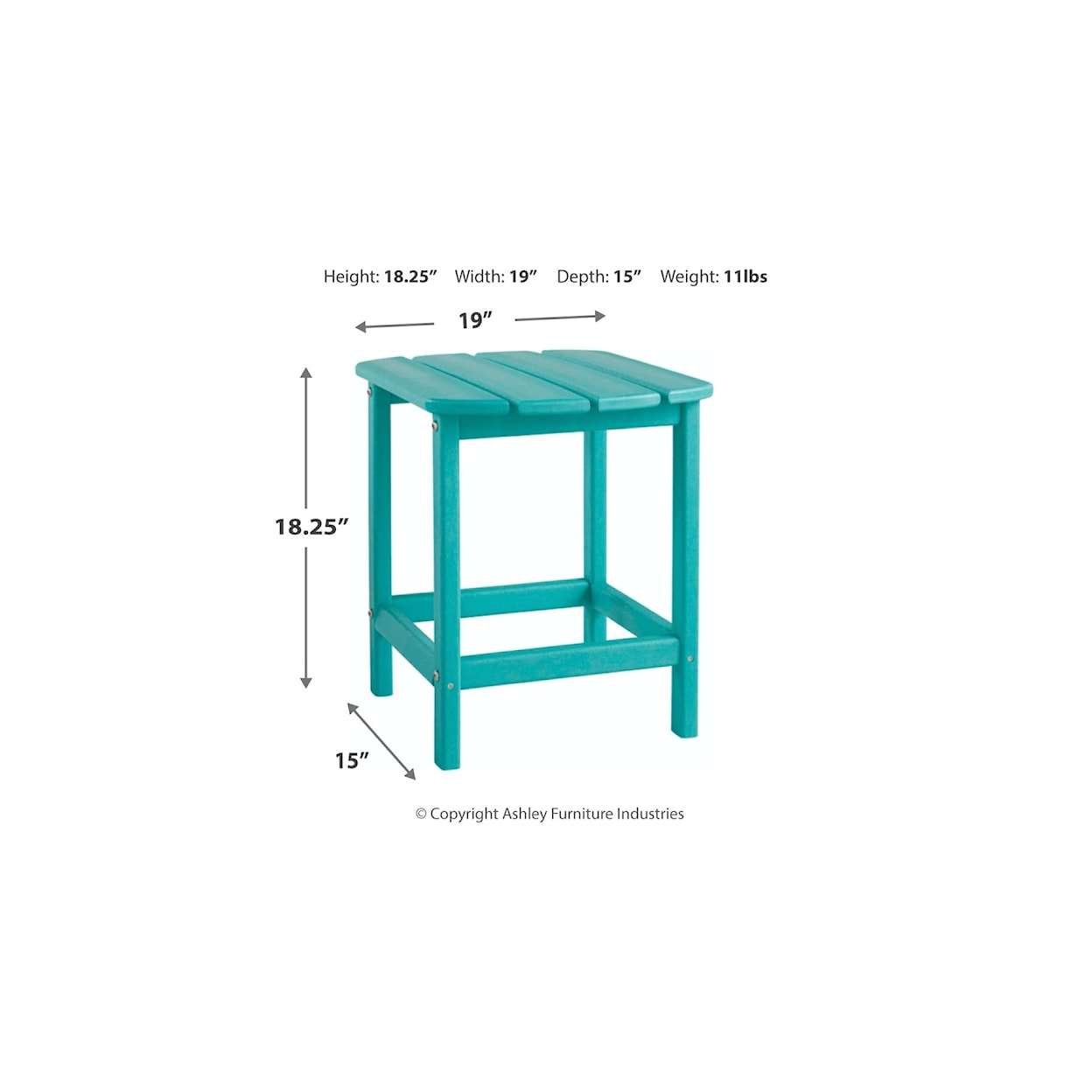 Signature Design by Ashley Sundown Treasure Adirondack Chair with End Table