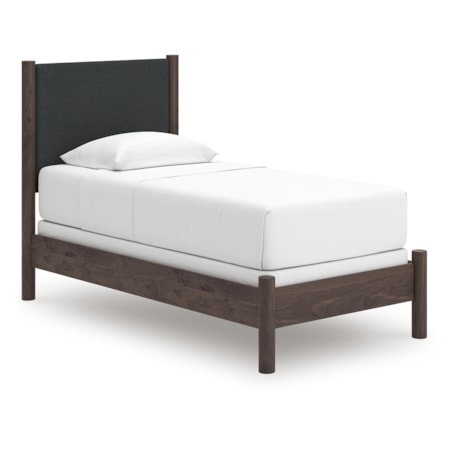 Twin Upholstered Panel Bed