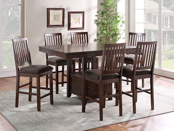 7-Piece Counter Height Table and Chair Set